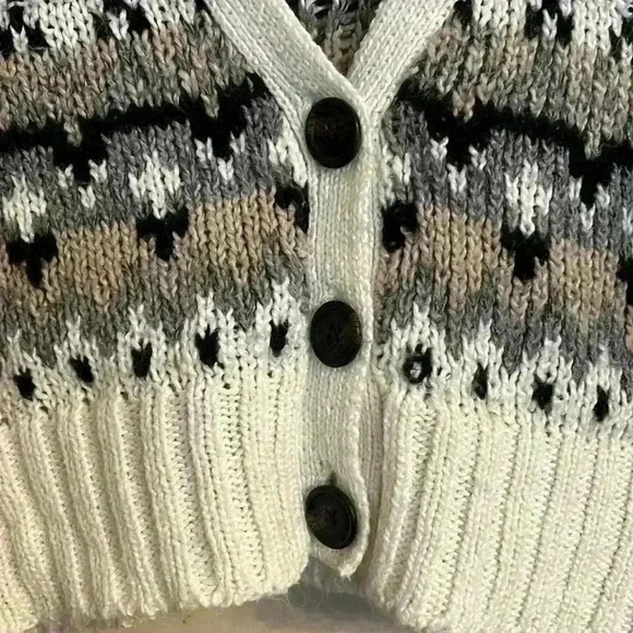 American Eagle Outfitters Cropped Size XS Button Up V Neck Long Cardigan Sweater - Picture 4 of 11